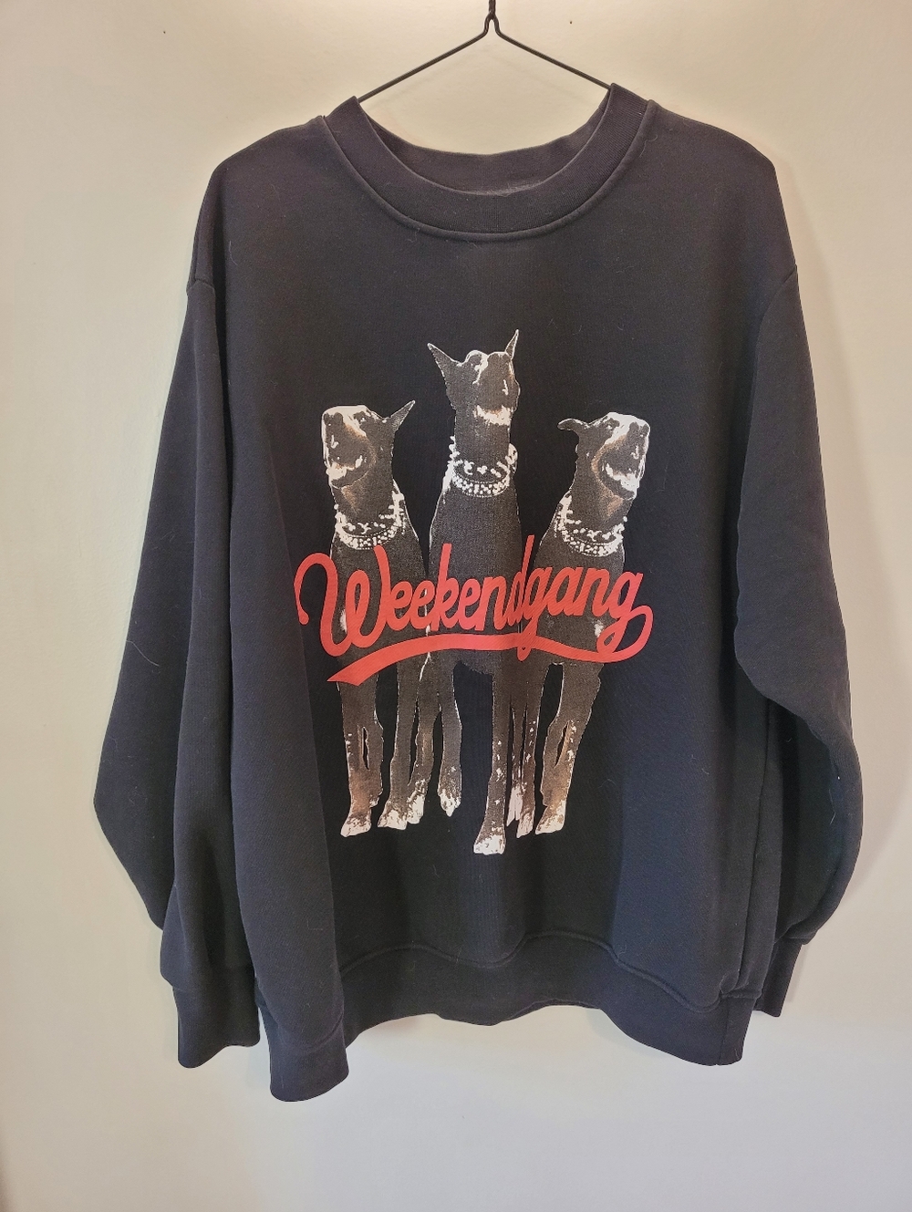 BREATH Urban Outfits 3 Doberman Weekend Gang Streetwear Crewneck - M